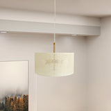 Glacier Pendant Lamp - Oak + Natural + Gold by Ashcroft Furniture at Eve Furniture