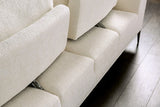 Gladbach Linen White Upholstery Living Room Set by Furniture of America at Eve Furniture