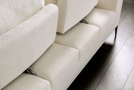 Gladbach Linen White Upholstery Living Room Set by Furniture of America at Eve Furniture