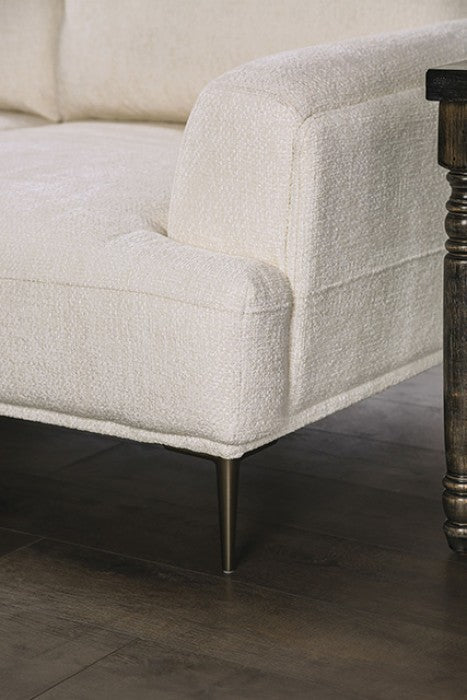 Gladbach Linen White Upholstery Living Room Set by Furniture of America at Eve Furniture