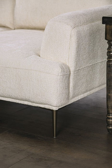 Gladbach Linen White Upholstery Living Room Set by Furniture of America at Eve Furniture