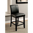 Gladstone Black Counter Height Chair Set of 2 by Furniture of America at Eve Furniture
