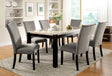 Gladstone Dark Walnut/Ivory 7-Piece Dining Room Set by Furniture of America at Eve Furniture