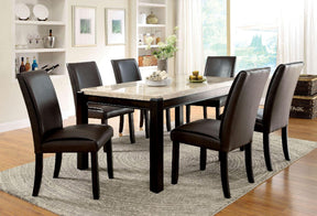 Gladstone Dark Walnut/Ivory Dining Table Only by Furniture of America at Eve Furniture