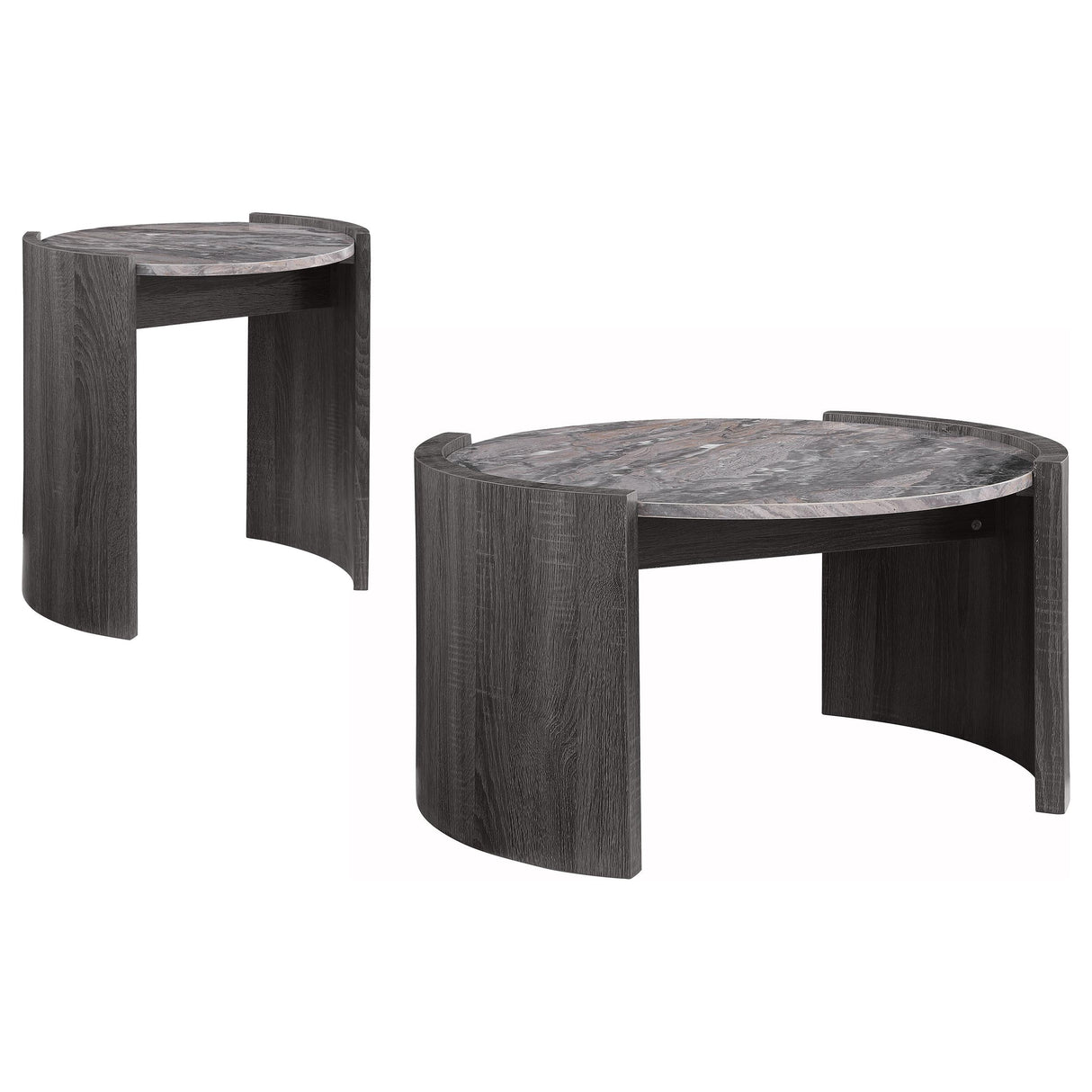 Gladstone Distressed Gray 2-Piece Coffee and End Table Set by Coaster at Eve Furniture