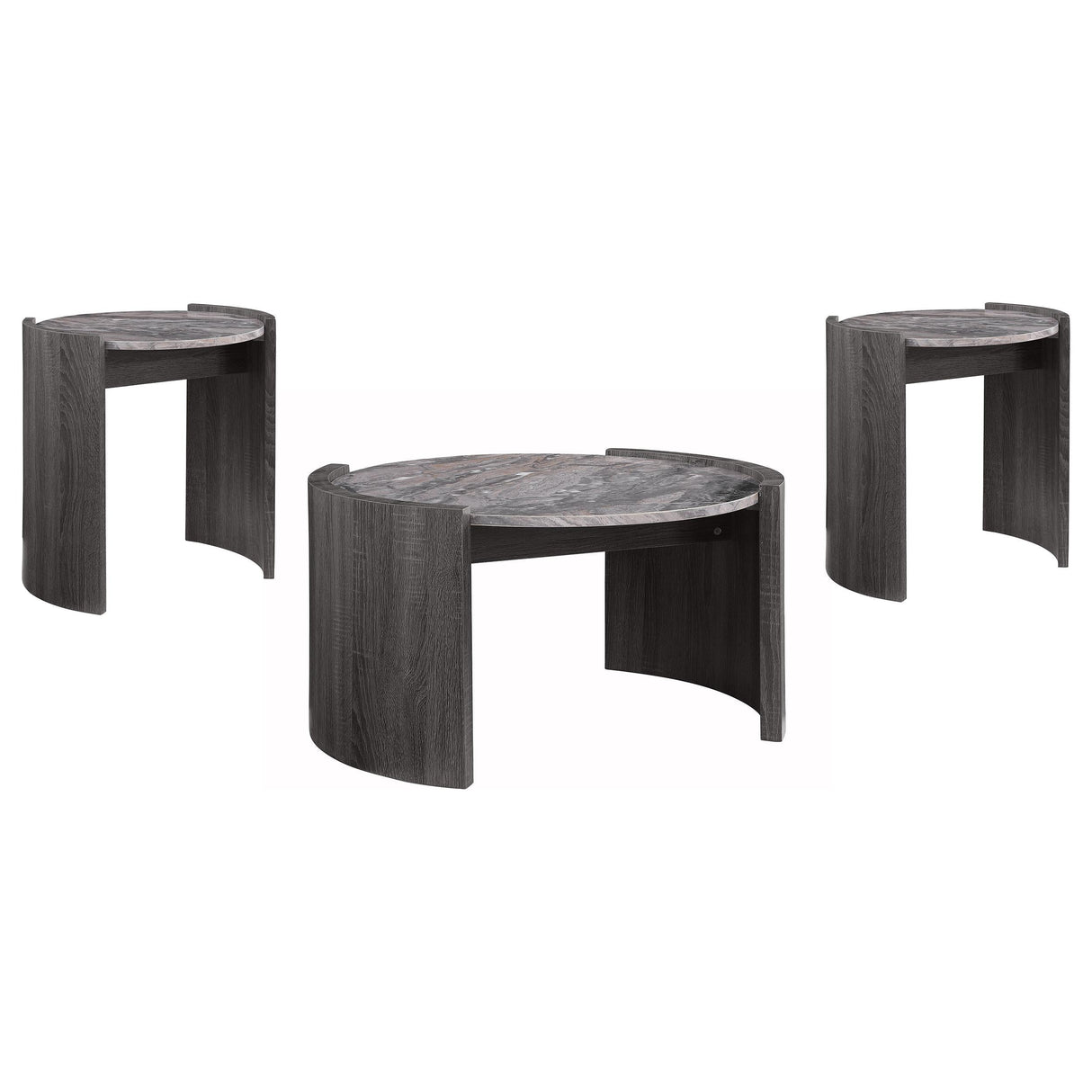 Gladstone Distressed Gray 3-Piece Coffee and End Table Set by Coaster at Eve Furniture