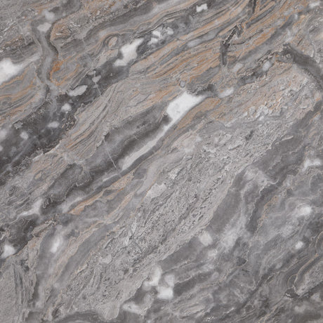 Gladstone Distressed Gray Round Faux Marble Top End Table by Coaster at Eve Furniture