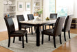 Gladstone Dark Walnut/Ivory Dining Table by Furniture of America at Eve Furniture