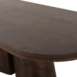 Gladyss 87" Burl Oval Dining Table by TOV Furniture at Eve Furniture