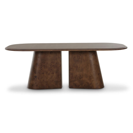 Gladyss 87" Burl Oval Dining Table by TOV Furniture at Eve Furniture