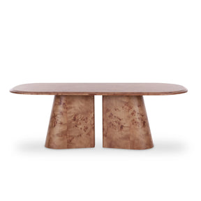 Gladyss 87" Burl Oval Dining Table by TOV Furniture at Eve Furniture