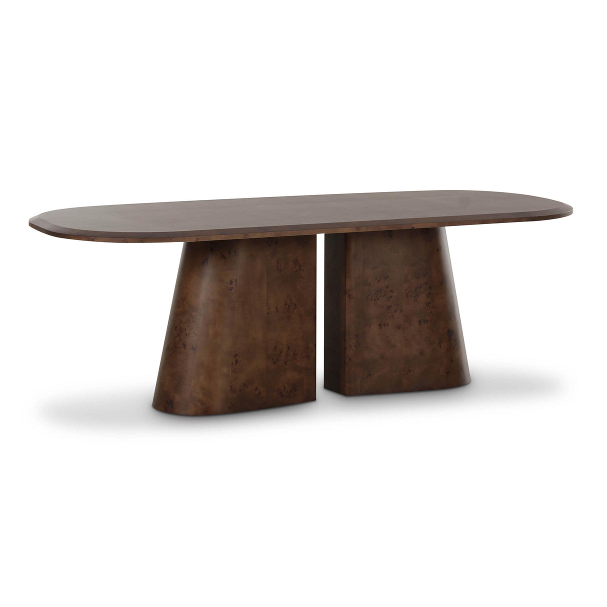 Gladyss Brown Burl Oval 87" Dining Table by TOV Furniture at Eve Furniture