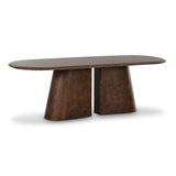 Gladyss Brown Burl Oval 87" Dining Table by TOV Furniture at Eve Furniture