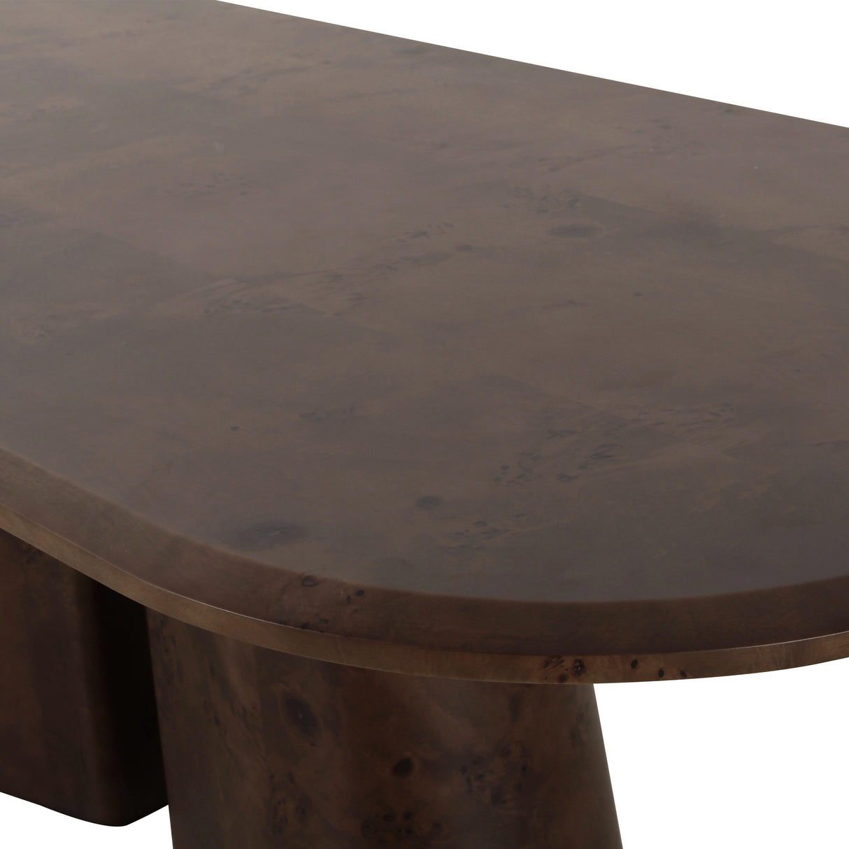 Gladyss Brown Burl Oval 87" Dining Table by TOV Furniture at Eve Furniture