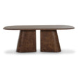 Gladyss Brown Burl Oval 87" Dining Table by TOV Furniture at Eve Furniture