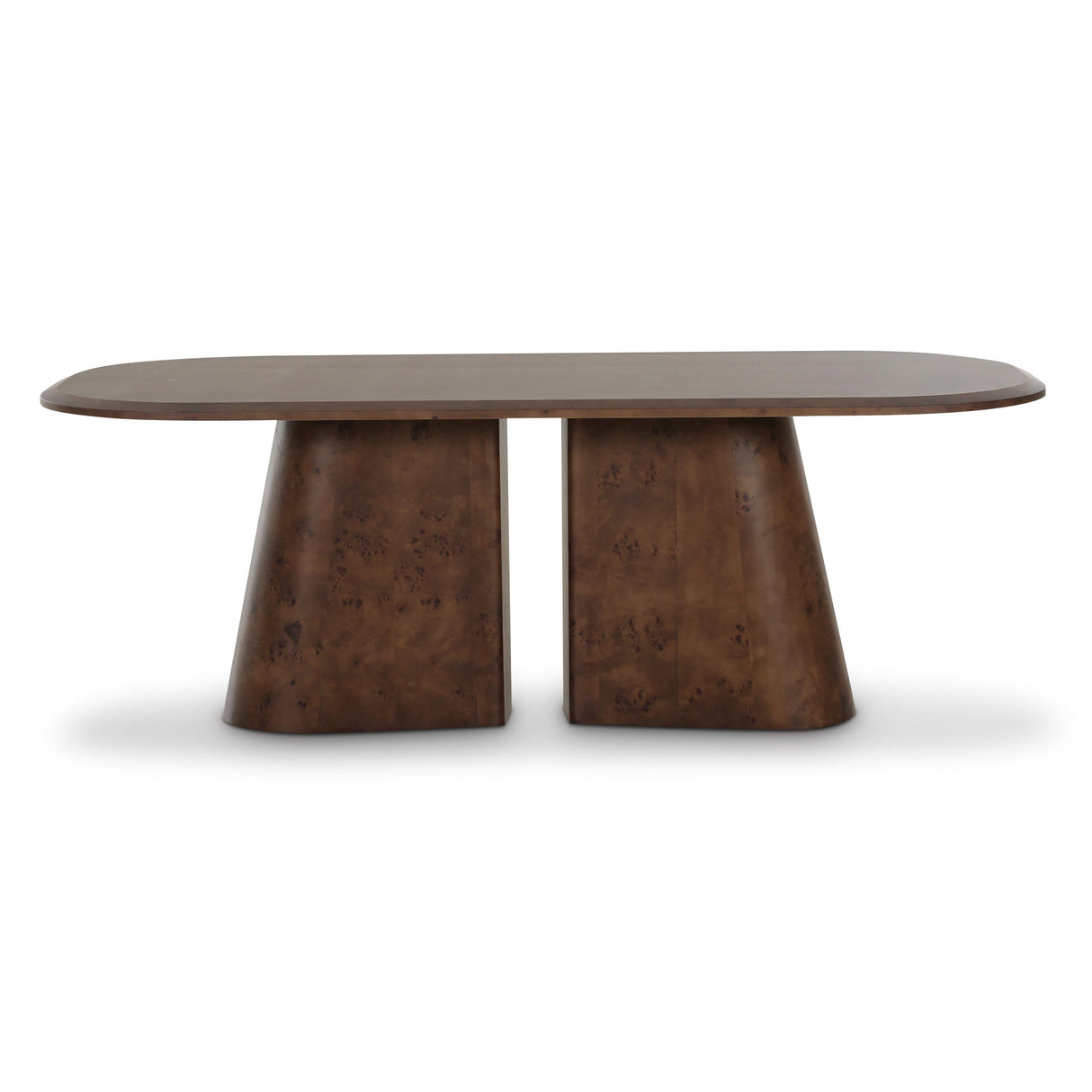 Gladyss Brown Burl Oval 87" Dining Table by TOV Furniture at Eve Furniture