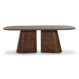 Gladyss Brown Burl Oval 87" Dining Table by TOV Furniture at Eve Furniture