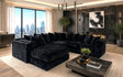 Glam Black Chaise Sectional by Happy Homes at Eve Furniture