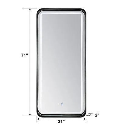 Glam Black Modest Floor Mirror by New Era Innovations at Eve Furniture
