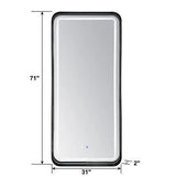 Glam Black Modest Floor Mirror by New Era Innovations at Eve Furniture