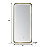 Glam Gold Modest Floor Mirror by New Era Innovations at Eve Furniture