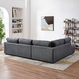 Glander Grey Fabric Left-Facing Sectional Sofa by Ashcroft Furniture at Eve Furniture