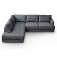 Glander Grey Fabric Left-Facing Sectional Sofa by Ashcroft Furniture at Eve Furniture