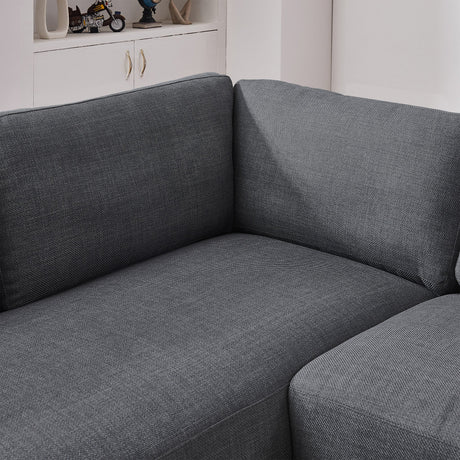 Glander Grey Fabric Left-Facing Sectional Sofa by Ashcroft Furniture at Eve Furniture