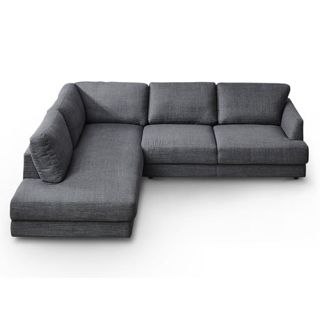 Glander Grey Fabric Left-Facing Sectional Sofa by Ashcroft Furniture at Eve Furniture
