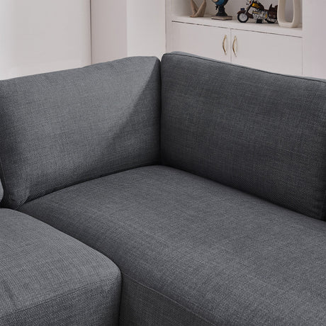 Glander Grey Fabric Right-Facing Sectional Sofa by Ashcroft Furniture at Eve Furniture