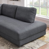 Glander Grey Fabric Right-Facing Sectional Sofa by Ashcroft Furniture at Eve Furniture