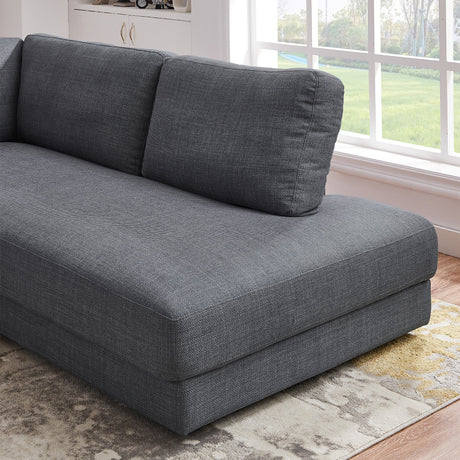 Glander Grey Fabric Right-Facing Sectional Sofa by Ashcroft Furniture at Eve Furniture