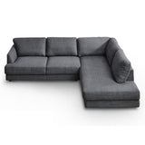 Glander Grey Fabric Right-Facing Sectional Sofa by Ashcroft Furniture at Eve Furniture