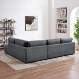 Glander Grey Sectional Sofa Left Facing by Ashcroft Furniture at Eve Furniture