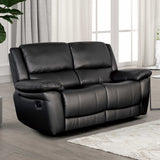 Glarus Black Manual Loveseat