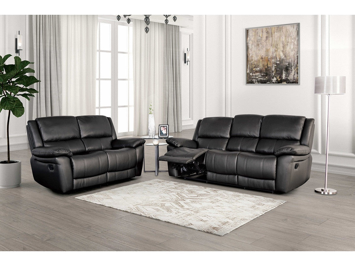 Glarus Black Sofa & Loveseat by Furniture of America at Eve Furniture