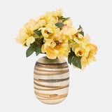 Glass, 10" Antique Ring Vase, Gold