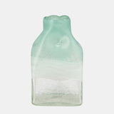 Glass 10" Bottle Vase, Aqua Haze