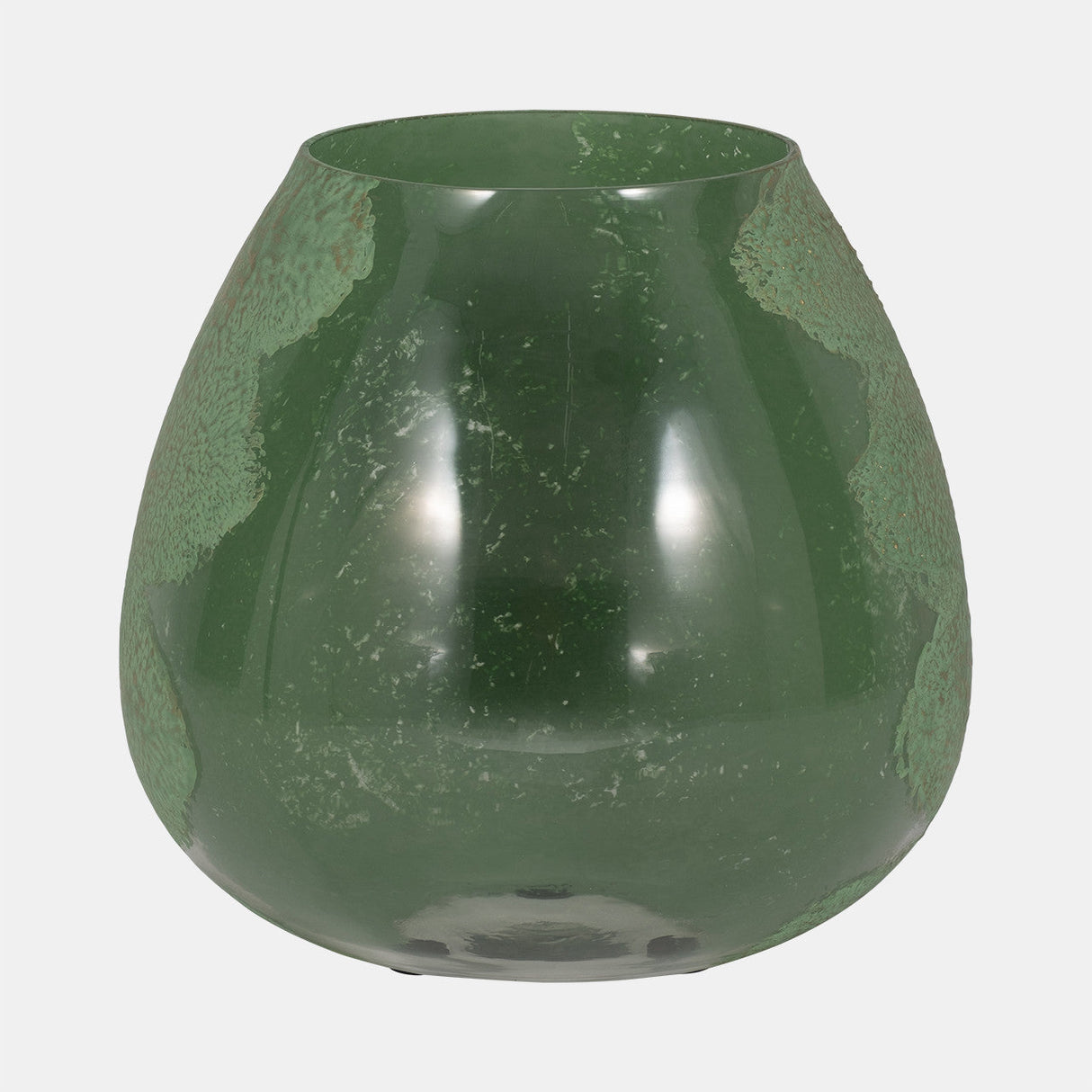 Glass, 10" Dipped Vase, Green