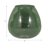 Glass, 10" Dipped Vase, Green