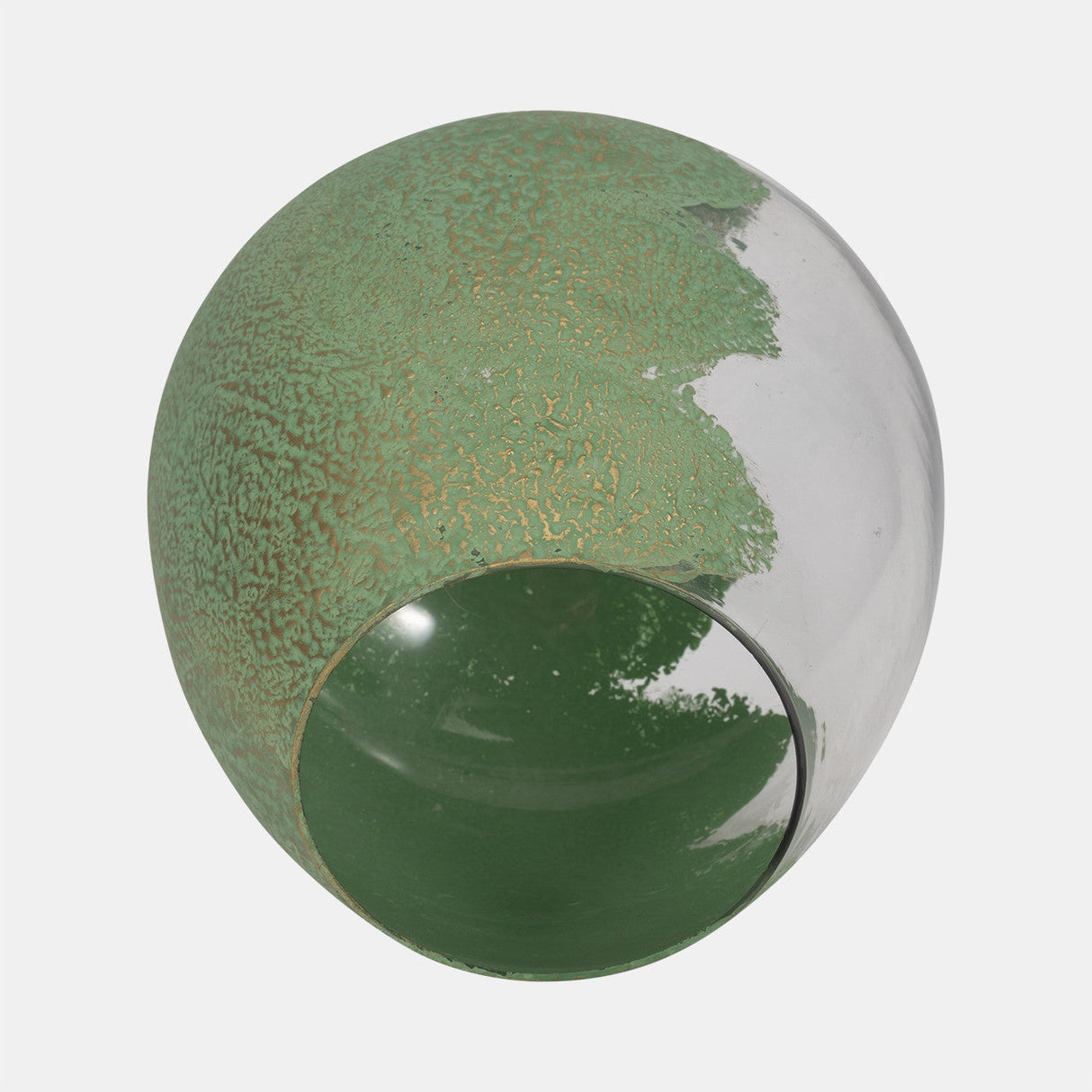 Glass, 10" Dipped Vase, Green