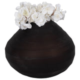 Glass, 10" Rotund Vase, Smokey Brown