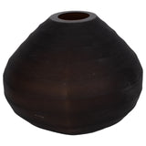 Glass, 10" Rotund Vase, Smokey Brown