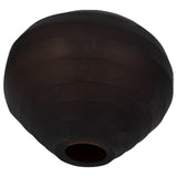 Glass, 10" Rotund Vase, Smokey Brown