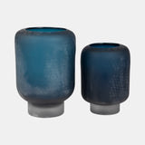 Glass, 10" Vase Blue