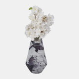 Glass, 11" Fog Shadow Vase, White