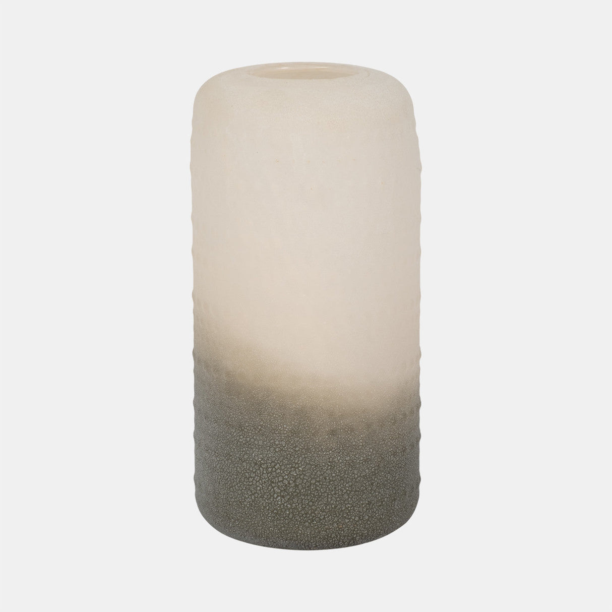 Glass 11" Textured 2-tone Vase,