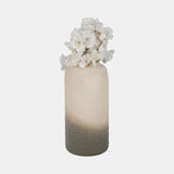 Glass 11" Textured 2-tone Vase,