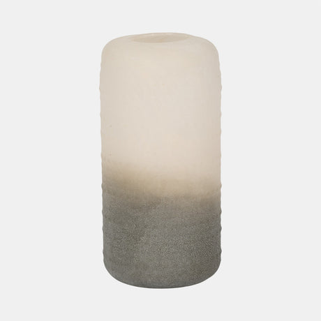 Glass 11" Textured 2-tone Vase,