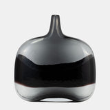 Glass, 12 2-tone Vase, Smoke/black